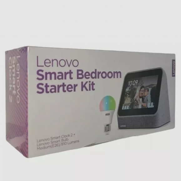 Lenovo Smart Clock2 with Smart Bulb NWT - Picture 3 of 10